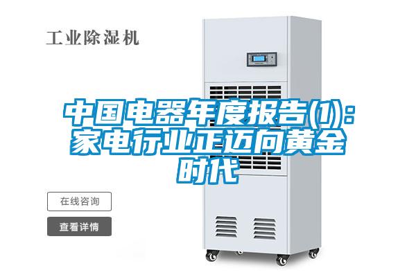 中国电器年度报告(1)：家电行业正迈向黄金时代