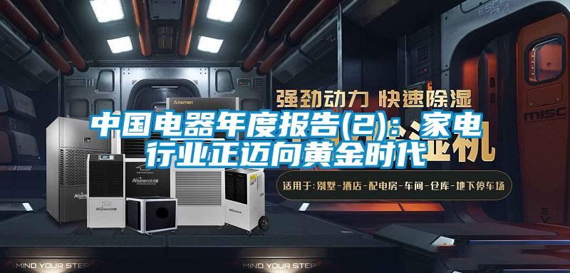 中国电器年度报告(2)：家电行业正迈向黄金时代
