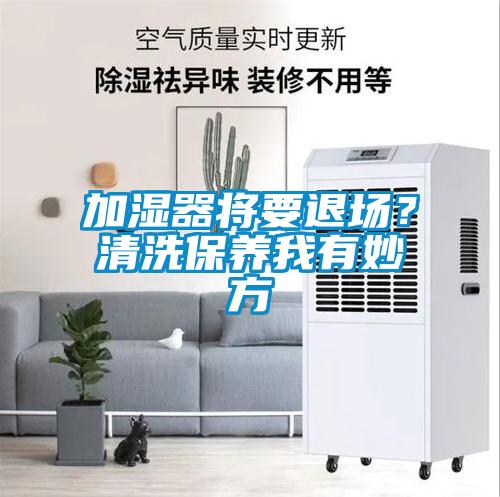 加湿器将要退场？清洗保养我有妙方