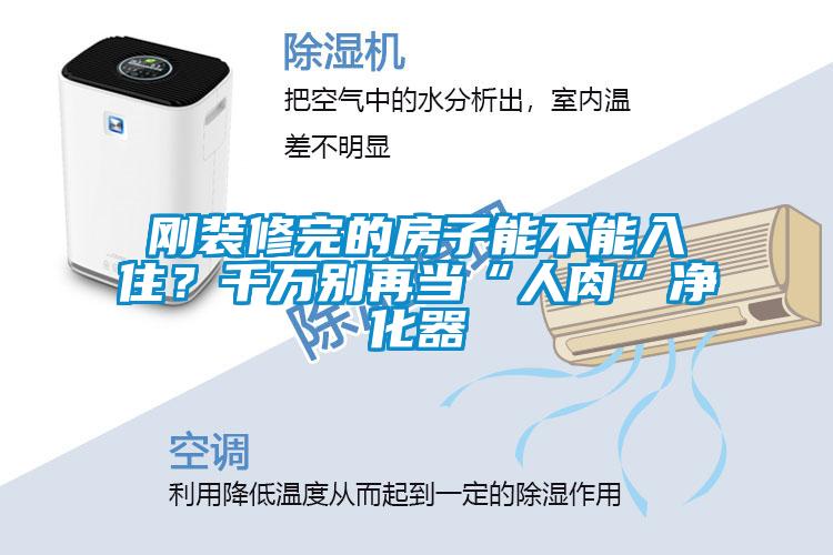 刚装修完的房子能不能入住？千万别再当“人肉”净化器