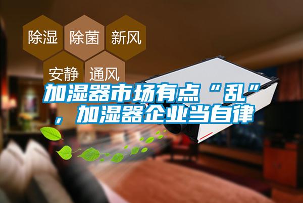 加湿器市场有点“乱”，加湿器企业当自律