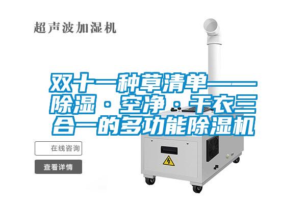 双十一种草清单——除湿·空净·干衣三合一的多功能草莓视频APP在线观看
