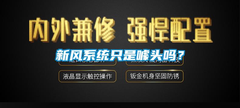 新风系统只是噱头吗？