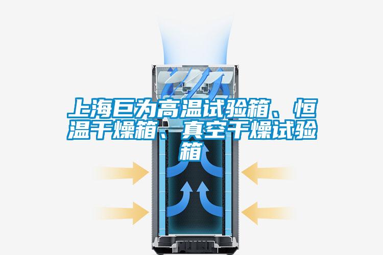 上海巨为高温试验箱、恒温干燥箱、真空干燥试验箱