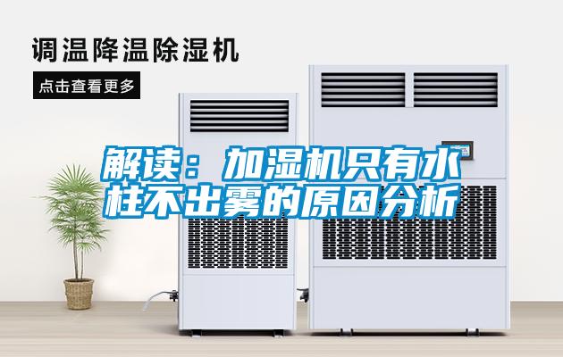 解读：加湿机只有水柱不出雾的原因分析