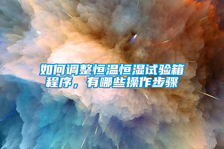 如何调整恒温恒湿试验箱程序，有哪些操作步骤