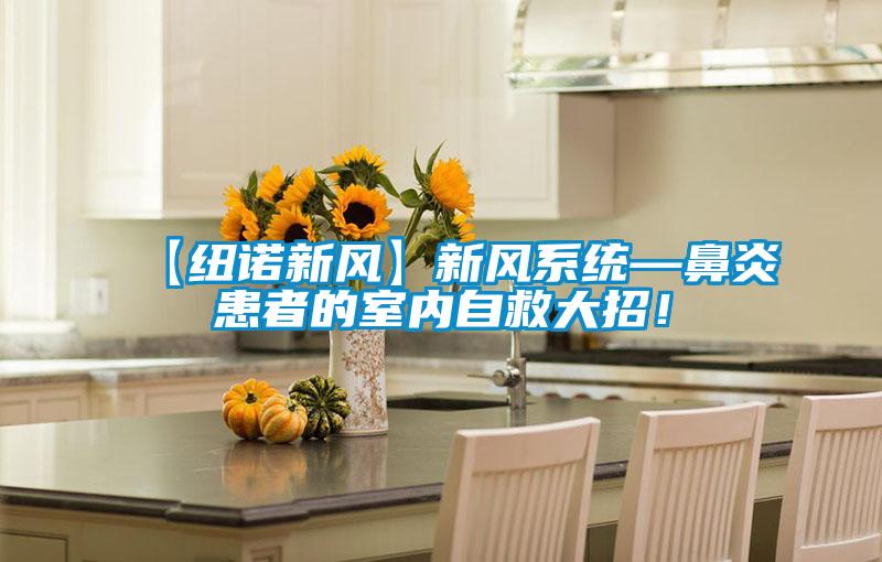 【纽诺新风】新风系统—鼻炎患者的室内自救大招！