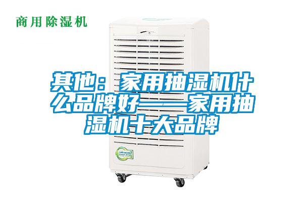 其他：家用抽湿机什么品牌好——家用抽湿机十大品牌