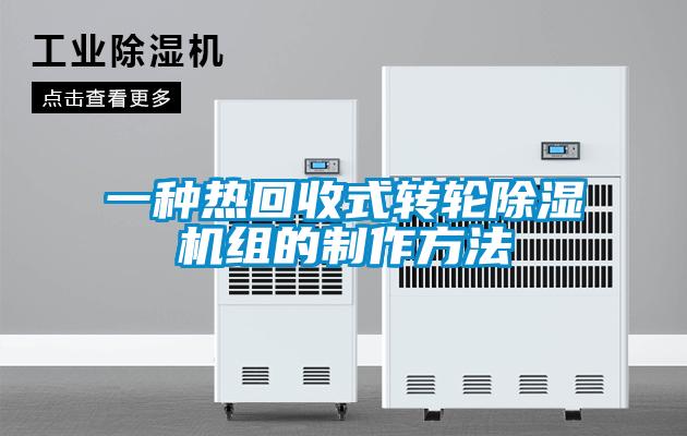 一种热回收式转轮草莓视频APP在线观看组的制作方法