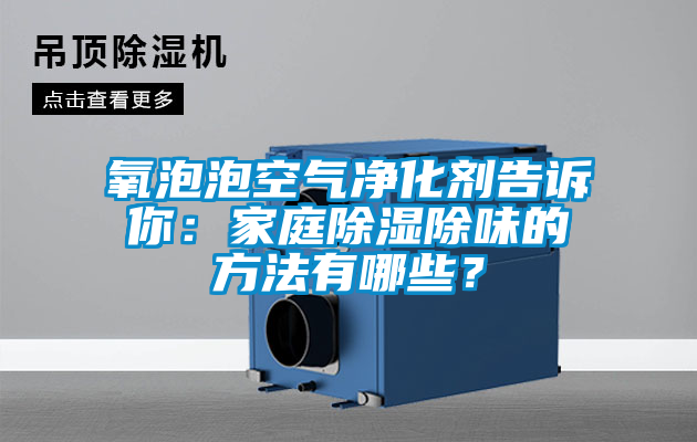 氧泡泡空气净化剂告诉你：家庭除湿除味的方法有哪些？