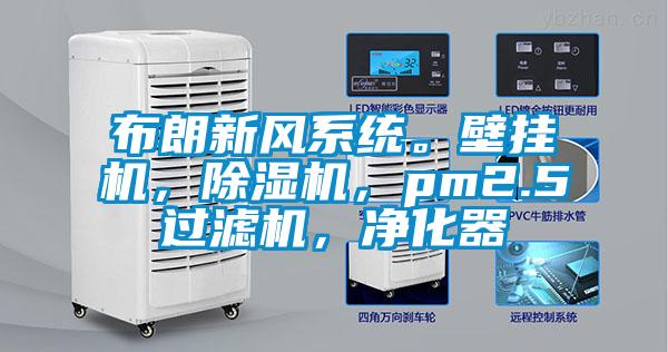 布朗新风系统。壁挂机，草莓视频APP在线观看，pm2.5过滤机，净化器