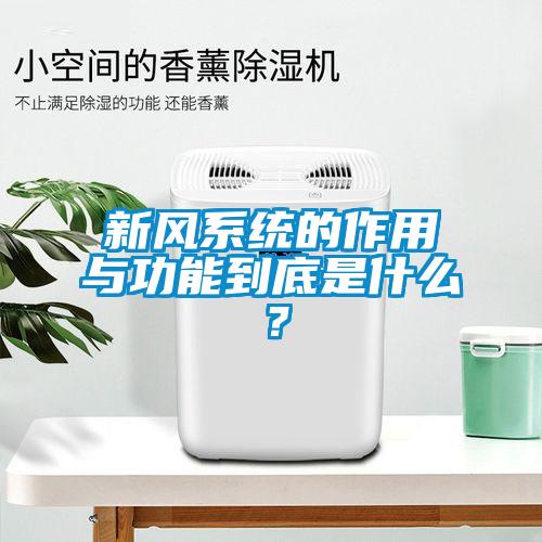 新风系统的作用与功能到底是什么？