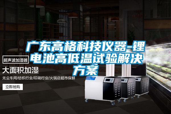 广东高格科技仪器-锂电池高低温试验草莓成人在线观看