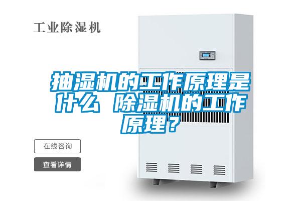抽湿机的工作原理是什么 草莓视频APP在线观看的工作原理？