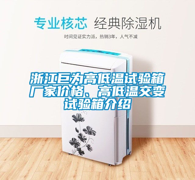 浙江巨为高低温试验箱厂家价格、高低温交变试验箱介绍