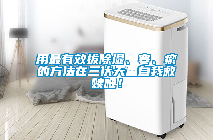 用最有效拔除湿、寒、瘀的方法在三伏天里自我救赎吧！