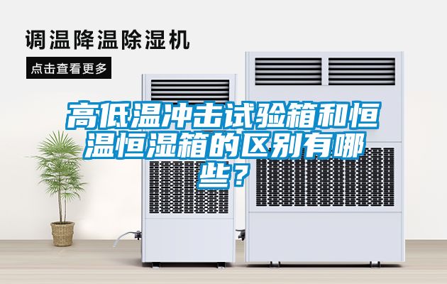 高低温冲击试验箱和恒温恒湿箱的区别有哪些？